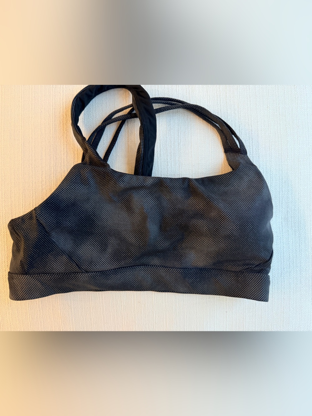 Athleta Black Textured Tote-Style Sports Bag